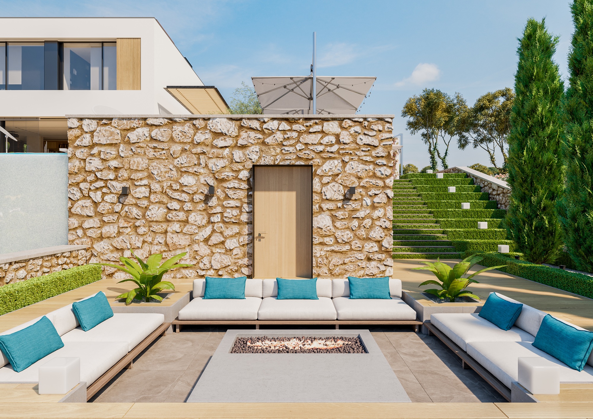 Mediterranean Villa interior and exterior design